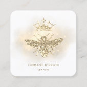 Carte De Visite Carré fausse parties scintillant (Devant)