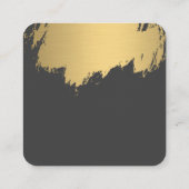 Carte De Visite Carré Faux Gold brossé texture blanche (Dos)