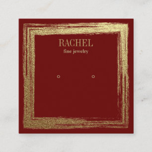 Carte De Visite Carré Faux Gold Frame Bijoux de luxe Écran de divertisse