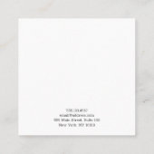 Carte De Visite Carré Faux GOLD Modern Bold Jewelry Stud Earring Display (Dos)