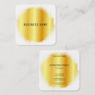 Carte De Visite Carré Faux Gold Professional Moderne Modèle élégant