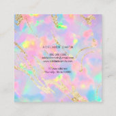 Carte De Visite Carré FAUX holographic opal stone (Dos)
