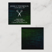 Carte De Visite Carré Faux Velvet vert avec Sheikh Imprimer (Devant / Derrière)