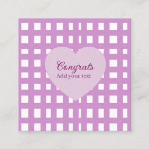 Carte De Visite Carré Félicitations minimales simples diplôme violet s