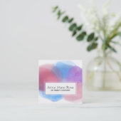 Carte De Visite Carré Féminin artistique d'aquarelle abstraite de (Debout devant)