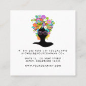 Carte De Visite Carré Femme d'Afrique noire (Dos)