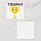 Carte De Visite Carré Femme de trophée (Devant / Derrière)