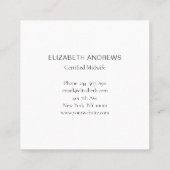 Carte De Visite Carré Femme enceinte Simple moderne (Dos)