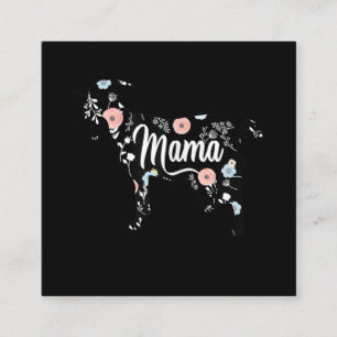 Carte De Visite Carré Femme Mama Chèvre Floral Maman Lover Mor Grand-mèr
