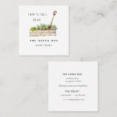 Carte De Visite Carré Ferme à table Ferme biologique (Devant / Derrière)