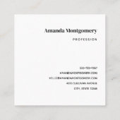 Carte De Visite Carré Festive de Noël rouge et or (Dos)