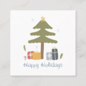 Carte De Visite Carré Fêtes de Noël nordique personnalisées (Dos)