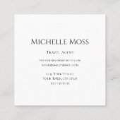 Carte De Visite Carré Feuillage tropical moderne Palmiers Vert Turquoise (Dos)