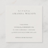 Carte De Visite Carré Feuillage vert Tropical Foliage Fern Merci Order (Dos)