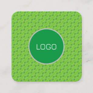 Carte De Visite Carré Feuille avec gouttes d'eau motif