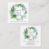 Carte De Visite Carré Feuille CBD Wreath (Devant / Derrière)