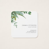 Carte de visite Carré Feuille Eucalyptus (Dos)