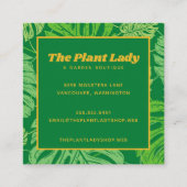 Carte De Visite Carré Feuilles de la Monstère Verte (Devant)