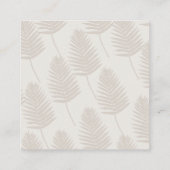 Carte De Visite Carré Feuilles de Monstera verte de l'île tropicale (Dos)