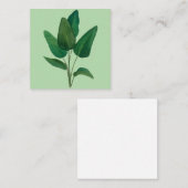 Carte De Visite Carré Feuilles tropicaux (Devant / Derrière)