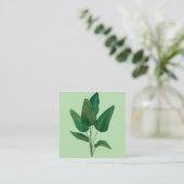 Carte De Visite Carré Feuilles tropicaux (Debout devant)