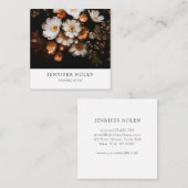 Carte De Visite Carré Feuilles tropicaux (Devant / Derrière)