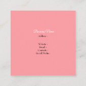 Carte De Visite Carré Feuilles Tropicaux En Aquarelle (Dos)