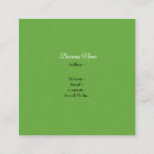 Carte De Visite Carré Feuilles Tropicaux En Aquarelle (Dos)