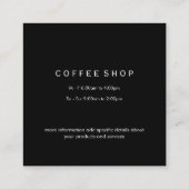 Carte De Visite Carré Fèves de café (Dos)