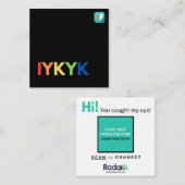 Carte De Visite Carré Fierté IYKYK (Devant / Derrière)