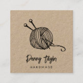 Carte De Visite Carré Fil rustique | Carré Kraft (Devant)