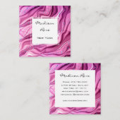 Carte De Visite Carré Fille et tendance rose et violet encre bleu étince (Devant / Derrière)