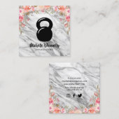 Carte De Visite Carré Fille Floral Personal Trainer (Devant / Derrière)