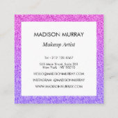 Carte De Visite Carré Fille & Glam Lilac Parties scintillant violette Om (Dos)