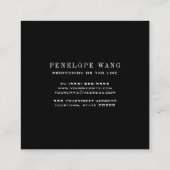 Carte De Visite Carré Fille Parties scintillant Whimsy White Bokeh (Dos)