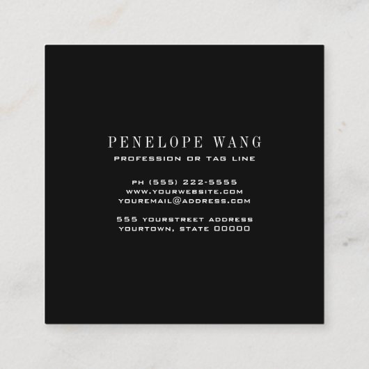 Carte De Visite Carré Fille Parties scintillant Whimsy White Bokeh (Dos)