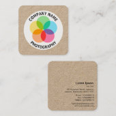 Carte De Visite Carré Filtre - (Kraft) (Devant / Derrière)