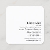 Carte De Visite Carré Filtre - Rose #FF7FB2 (Dos)