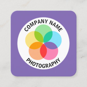Carte De Visite Carré Filtre - Violet #7F66B2