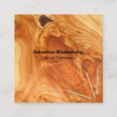 Carte De Visite Carré Fini Bois Knot Bois Artisans (Devant)