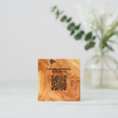 Carte De Visite Carré Fini Bois Knot Bois Artisans (Debout devant)