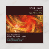 Carte De Visite Carré Firestorm Nova Abstrait Art Professional (Dos)