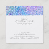 Carte De Visite Carré Flamme coloré (Dos)