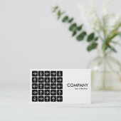 Carte De Visite CARRÉ Flèches LED - Blanc (Debout devant)