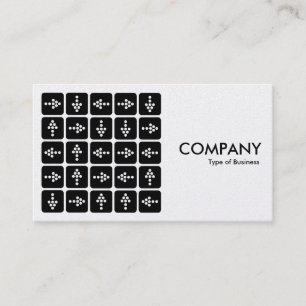 Carte De Visite CARRÉ Flèches LED - Blanc (Carte Or)