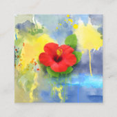 Carte De Visite Carré Fleur abstraite de ketmie (Devant)