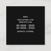 Carte De Visite Carré Fleur abstraite de ketmie (Dos)