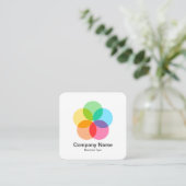Carte De Visite Carré Fleur de filtre (Debout devant)
