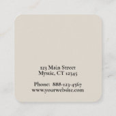 Carte De Visite Carré Fleur de Lotus et lune (Dos)