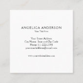 Carte De Visite Carré Fleur de lotus noir et blanc (Dos)